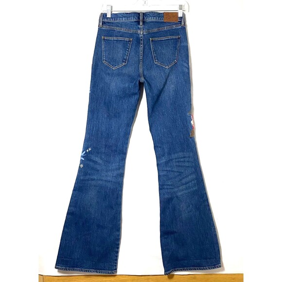 Johnny Was The Flare Embroidered Jeans Womens 25 Multicolor Floral Celestial - Picture 3 of 16